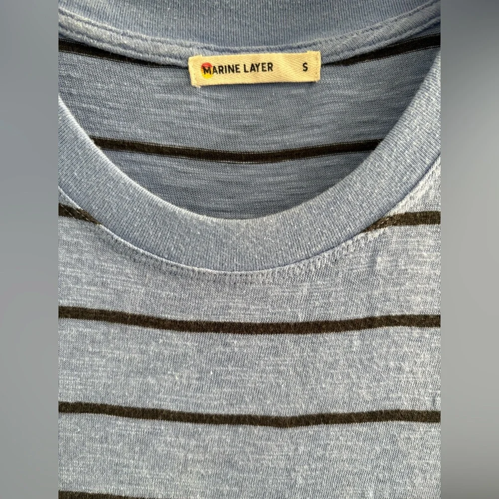 Marine Layer Blue Striped Midi Dress - Picture 4 of 5